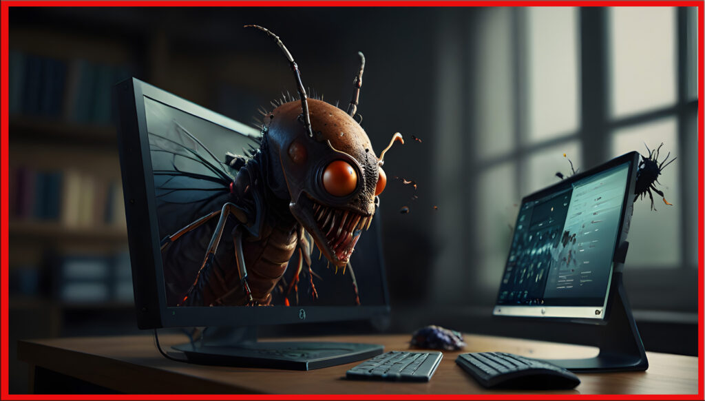 scary bugs upscayl red border